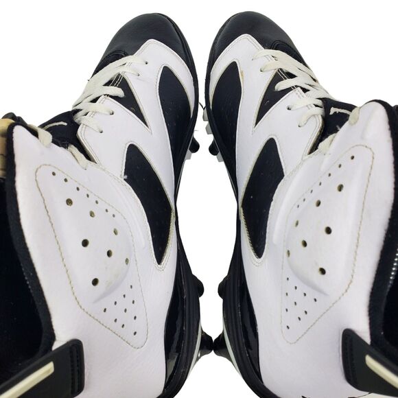 AIR JORDAN 6 VI Retro TD Mens Size 12 OREO Black White Football Cleat 645419-110 main image 7